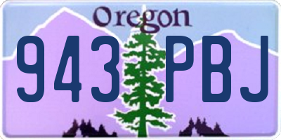 OR license plate 943PBJ