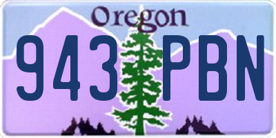 OR license plate 943PBN
