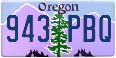 OR license plate 943PBQ