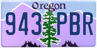 OR license plate 943PBR