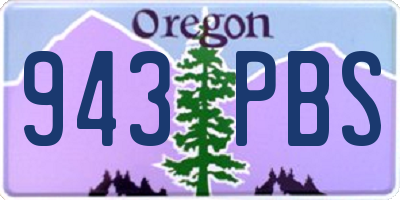 OR license plate 943PBS
