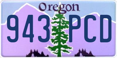 OR license plate 943PCD