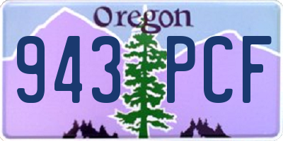 OR license plate 943PCF
