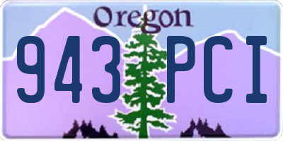 OR license plate 943PCI