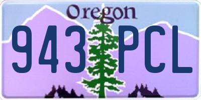 OR license plate 943PCL