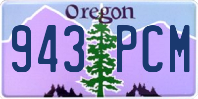 OR license plate 943PCM