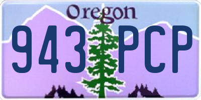 OR license plate 943PCP