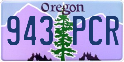 OR license plate 943PCR