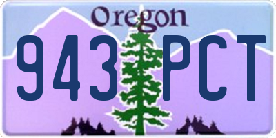 OR license plate 943PCT