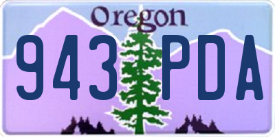 OR license plate 943PDA
