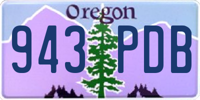 OR license plate 943PDB