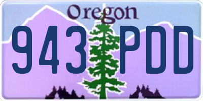 OR license plate 943PDD
