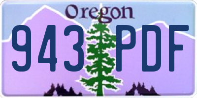 OR license plate 943PDF