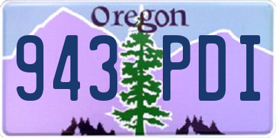 OR license plate 943PDI