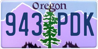 OR license plate 943PDK