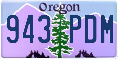 OR license plate 943PDM