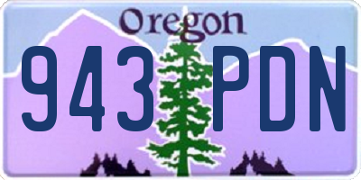 OR license plate 943PDN