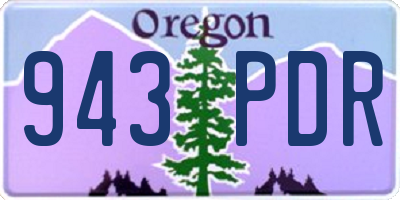 OR license plate 943PDR