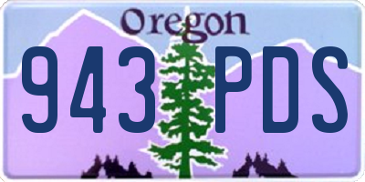 OR license plate 943PDS