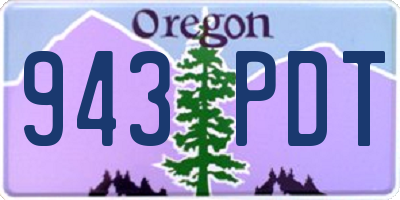 OR license plate 943PDT