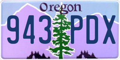 OR license plate 943PDX