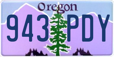 OR license plate 943PDY