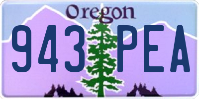 OR license plate 943PEA