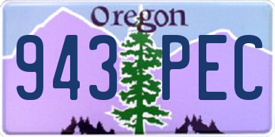 OR license plate 943PEC
