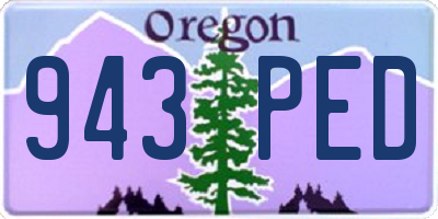 OR license plate 943PED