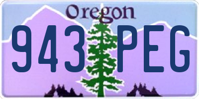 OR license plate 943PEG