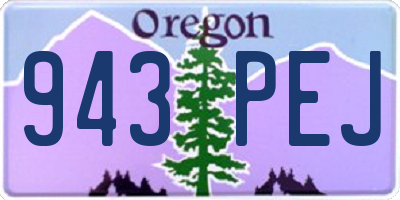 OR license plate 943PEJ