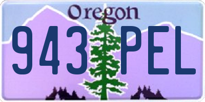 OR license plate 943PEL