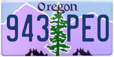 OR license plate 943PEO