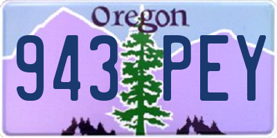 OR license plate 943PEY
