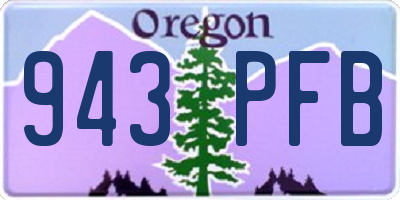 OR license plate 943PFB