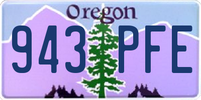 OR license plate 943PFE