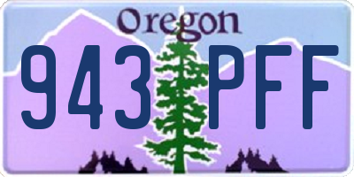 OR license plate 943PFF
