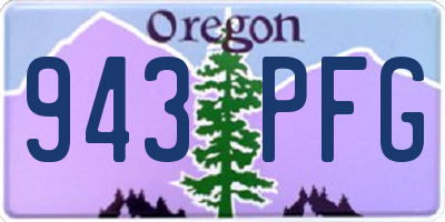 OR license plate 943PFG