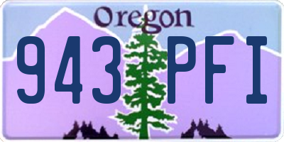 OR license plate 943PFI
