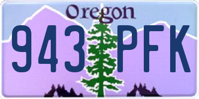 OR license plate 943PFK