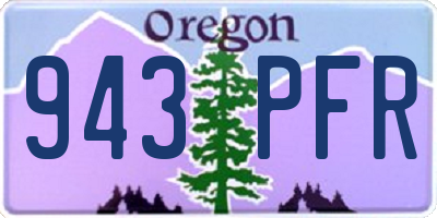 OR license plate 943PFR
