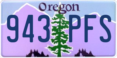 OR license plate 943PFS