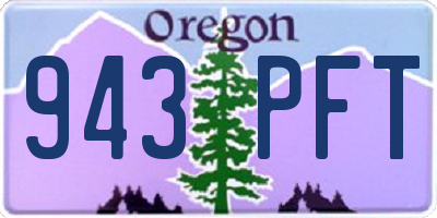 OR license plate 943PFT