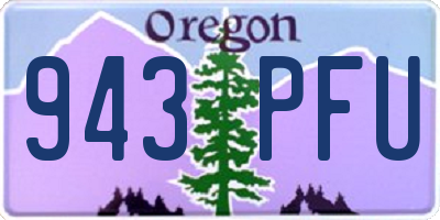 OR license plate 943PFU