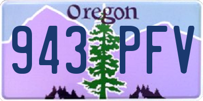 OR license plate 943PFV
