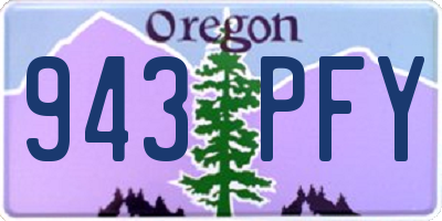 OR license plate 943PFY