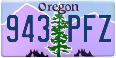 OR license plate 943PFZ