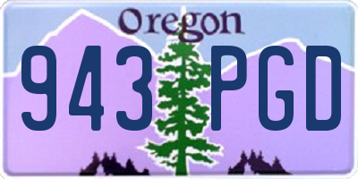 OR license plate 943PGD