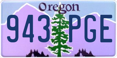 OR license plate 943PGE
