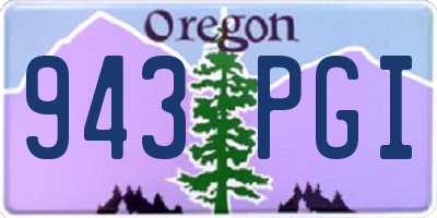 OR license plate 943PGI